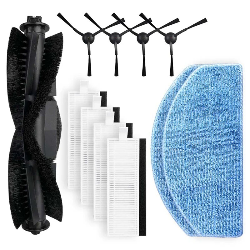 

Roller Main Side Brush Hepa Filter Mop Cloths Rag Spare Parts As Shown For Tikom G8000 / G8000 Pro / Honiture G20 Robot Vacuums