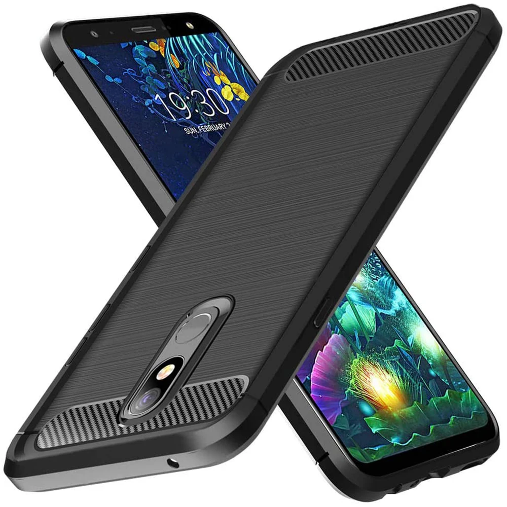 

Rugged Carbon Soft Phone Case For LG K40 Q9 One G7 One G6 G8 G8s G8X ThinQ Escape Plus X2 X4 2019 K12+ Stylo 4 5 6 V50S G6 Case