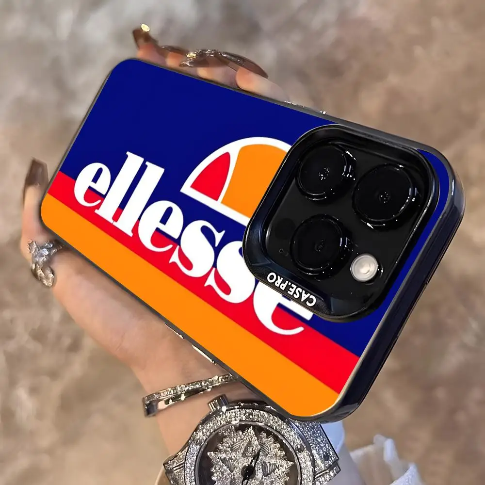 Fashion Brand E-ellesseS Phone Case Colored Silver Trendy For IPhone 16 15 14 13 12 Pro Max 11 2024 Couple