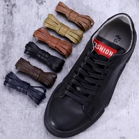 12 color cotton shoe lace waxing shoelace flat leather shoes martin boots unisex waterproof shoelaces high gang casual