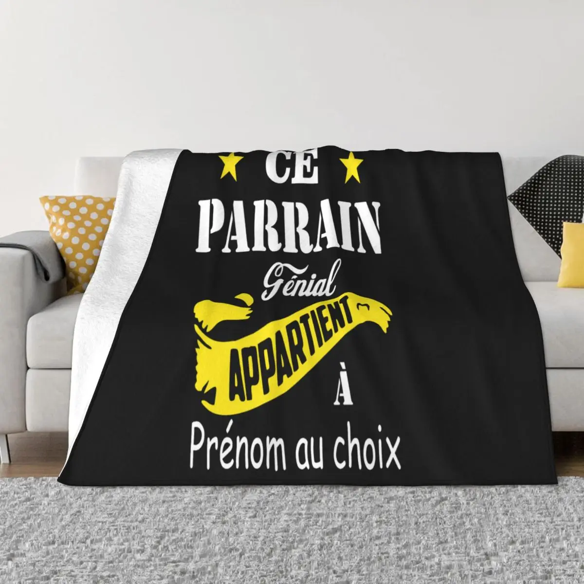 Персонализация Meilleur Parrain Parfait Cool Idee Cadeau Maillot Fete I005 Простое женское одеяло в подарок
