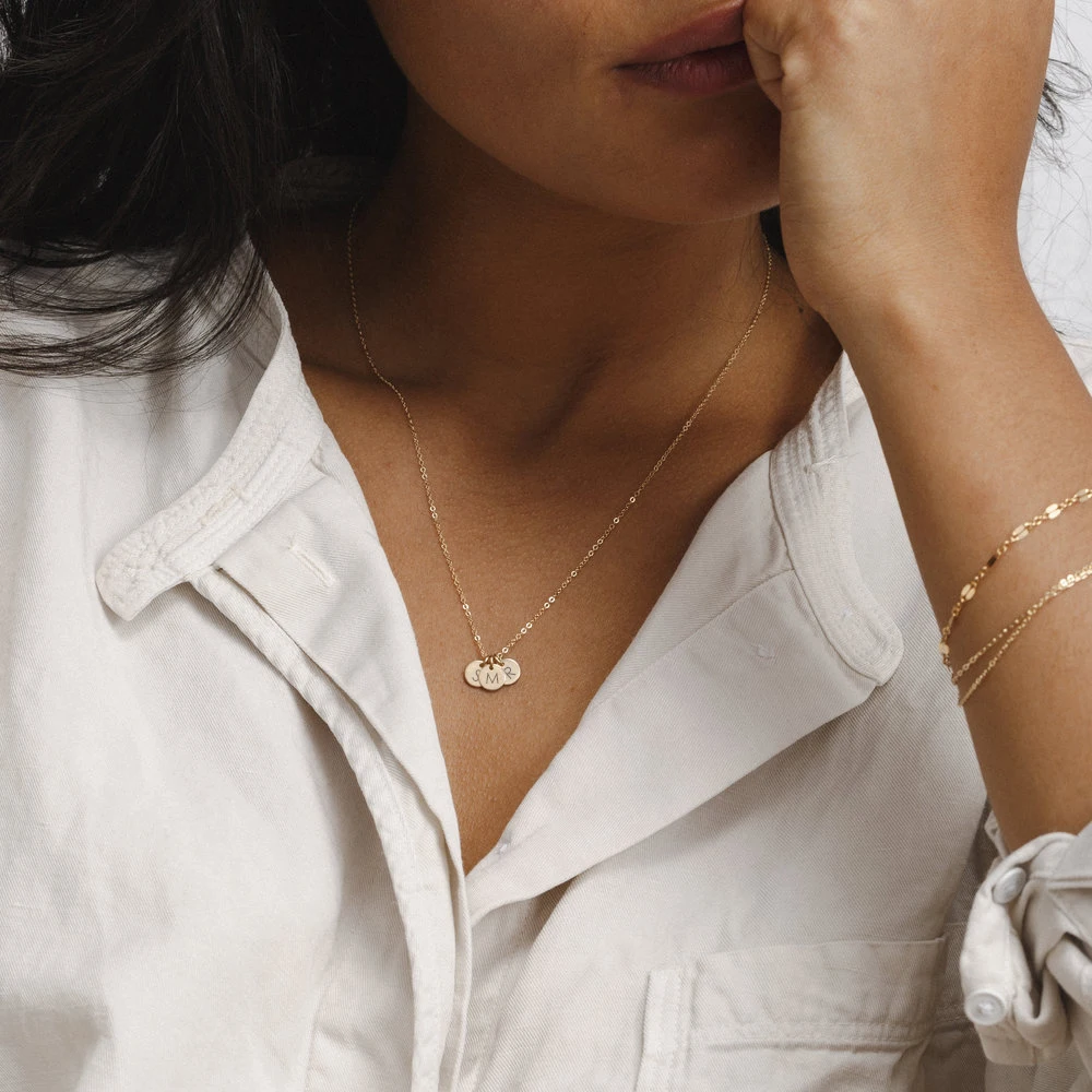 Orazio Retro Initial Custom Name Necklaces Personalised Stainless Steel Necklace for Women Pendant Chains Female Jewelry Gift