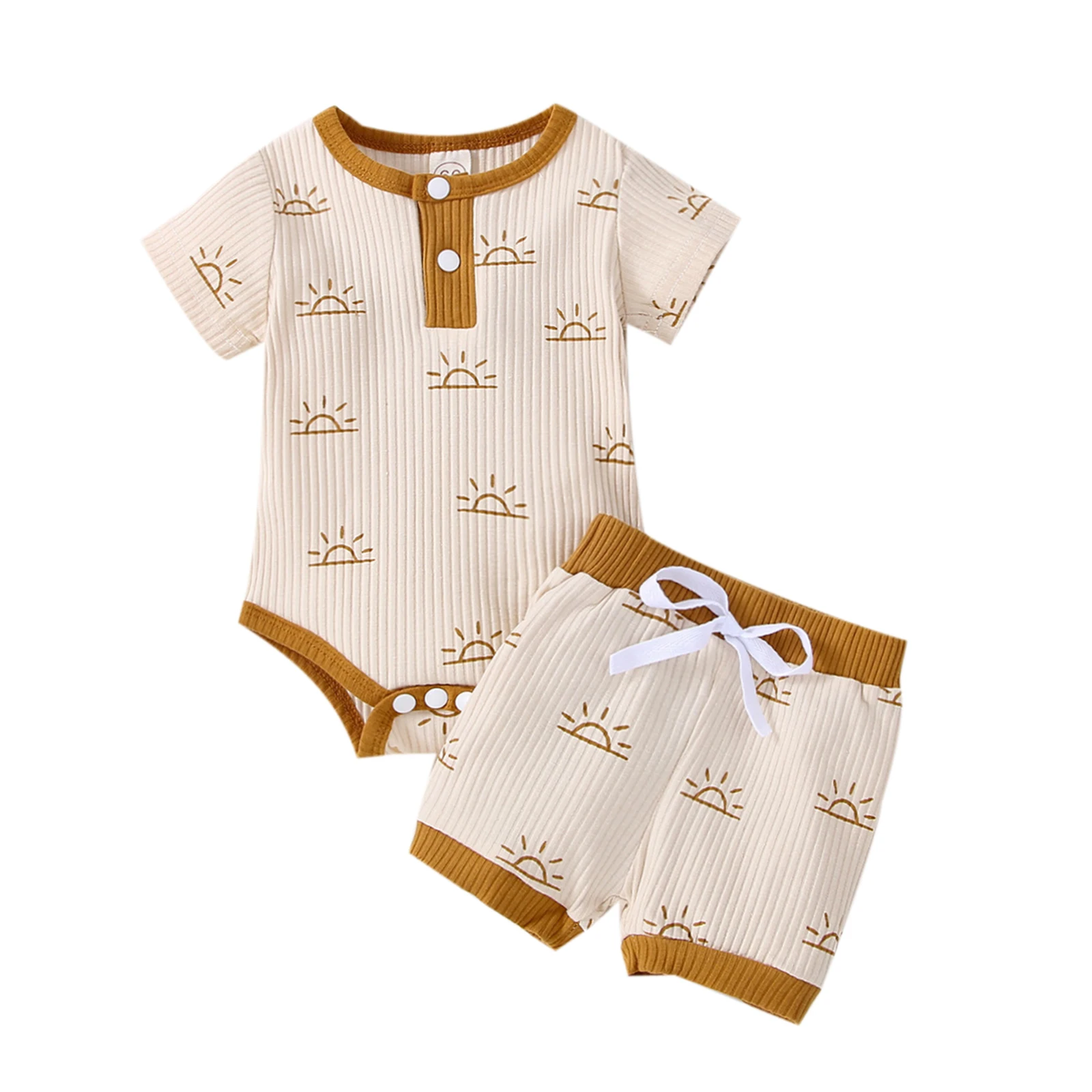 

Ma&Baby 0-24M Newborn Infant Baby Boys Clothes Set Sun Print Romper Shorts Outfits Toddler Boys Summer Costumes D01