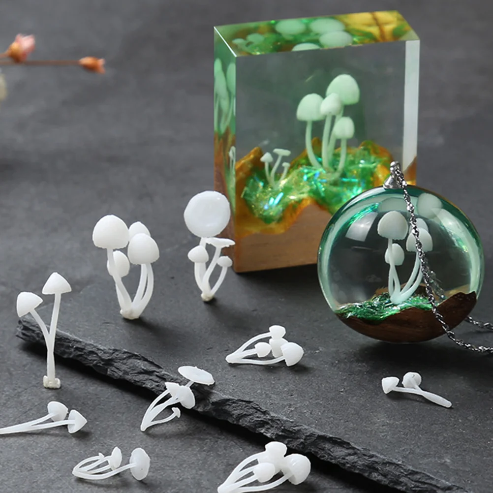 

9 Pcs Ornaments Miniatures Mushroom Bonsai Design Craft Model Micro Landscape Decoration