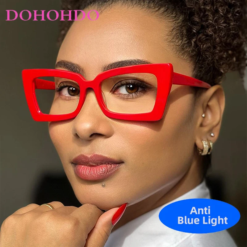 Модные оптические очки кошачий глаз в большой оправе для мужчин и женщин