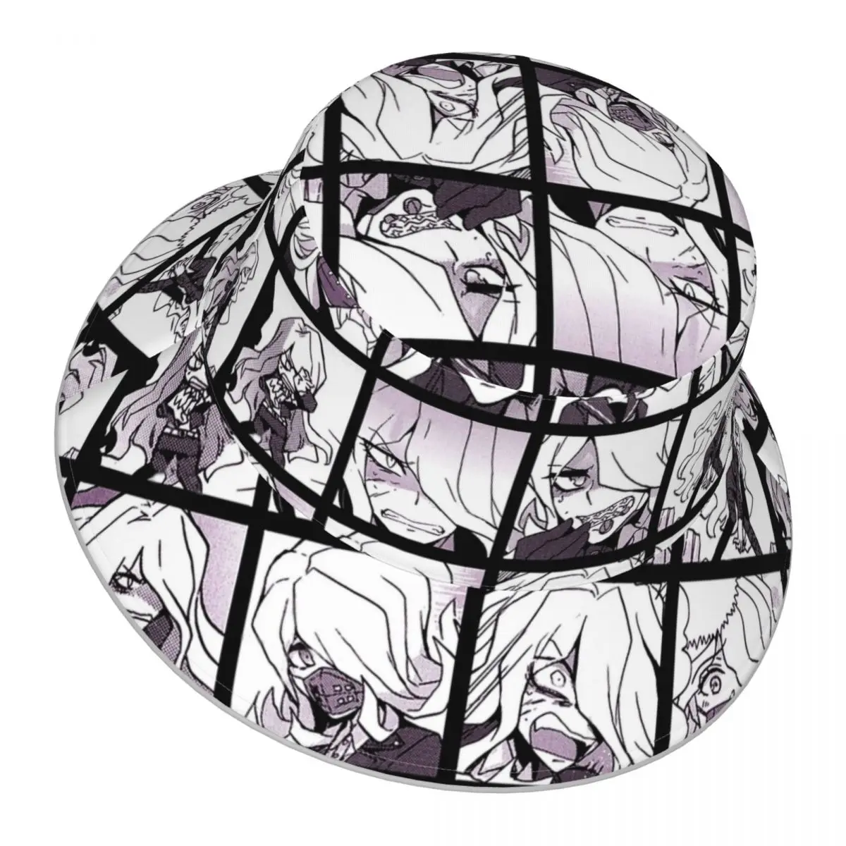 Danganronpa,Seiko Manga reflective Bucket Hat Men Women Bucket Hat Outdoor Sunscreen Beach Hat Sun Hiking Fishing Cap