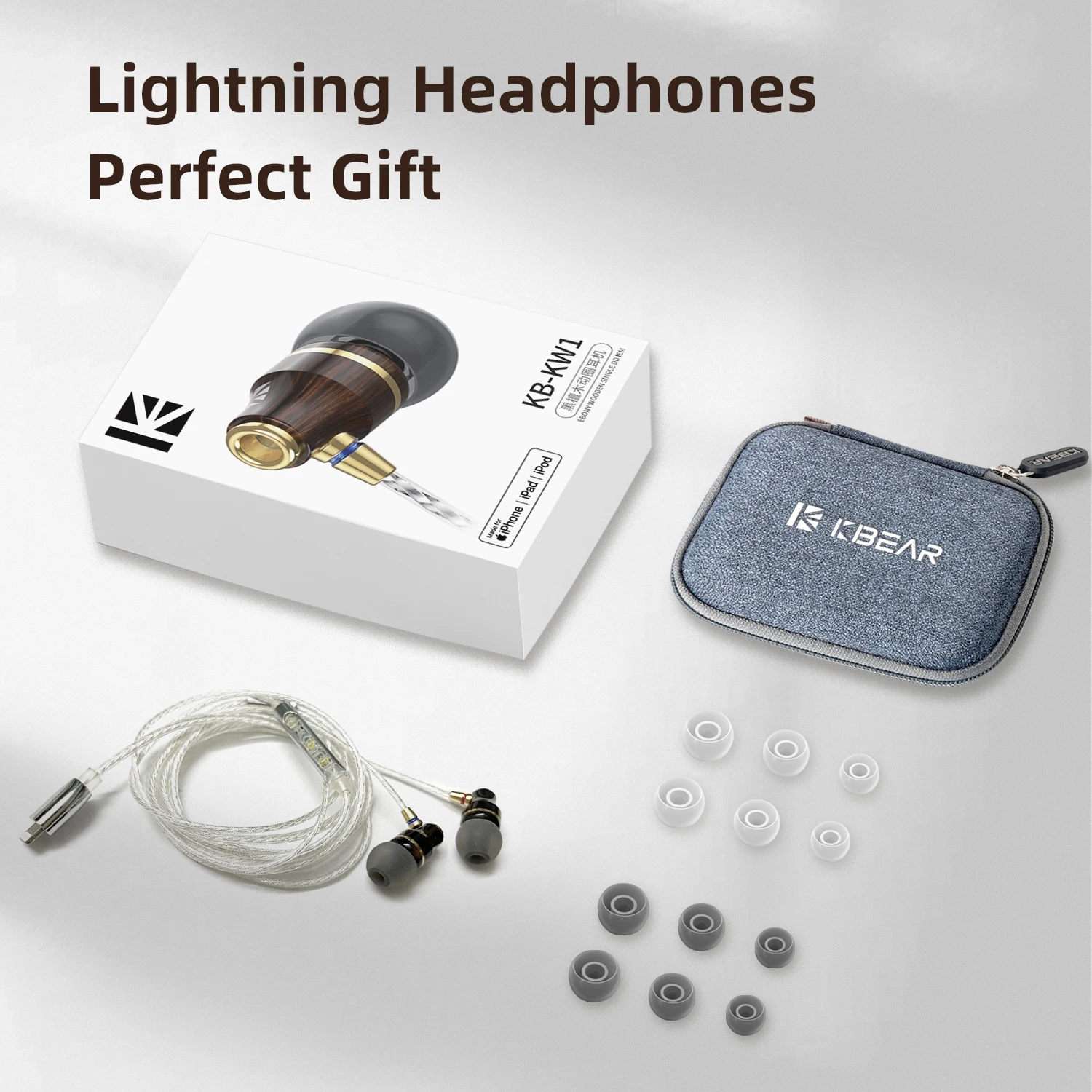 Kbear Kw1 деревянные одиночные внутриканальные Hi-Fi 3 5 мм проводные наушники Linhtning для