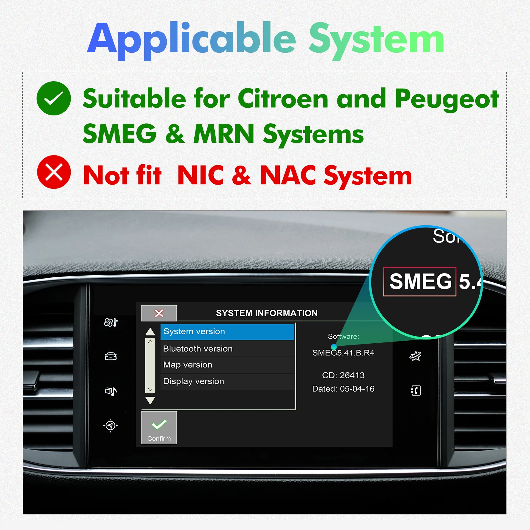 Фото Беспроводной адаптер Carplay для Peugeot Citroen, модуль Android Auto SMEG MRN 208 308 508 3008 и C4 DS3 DS5, поддержка камеры заднего вида №2