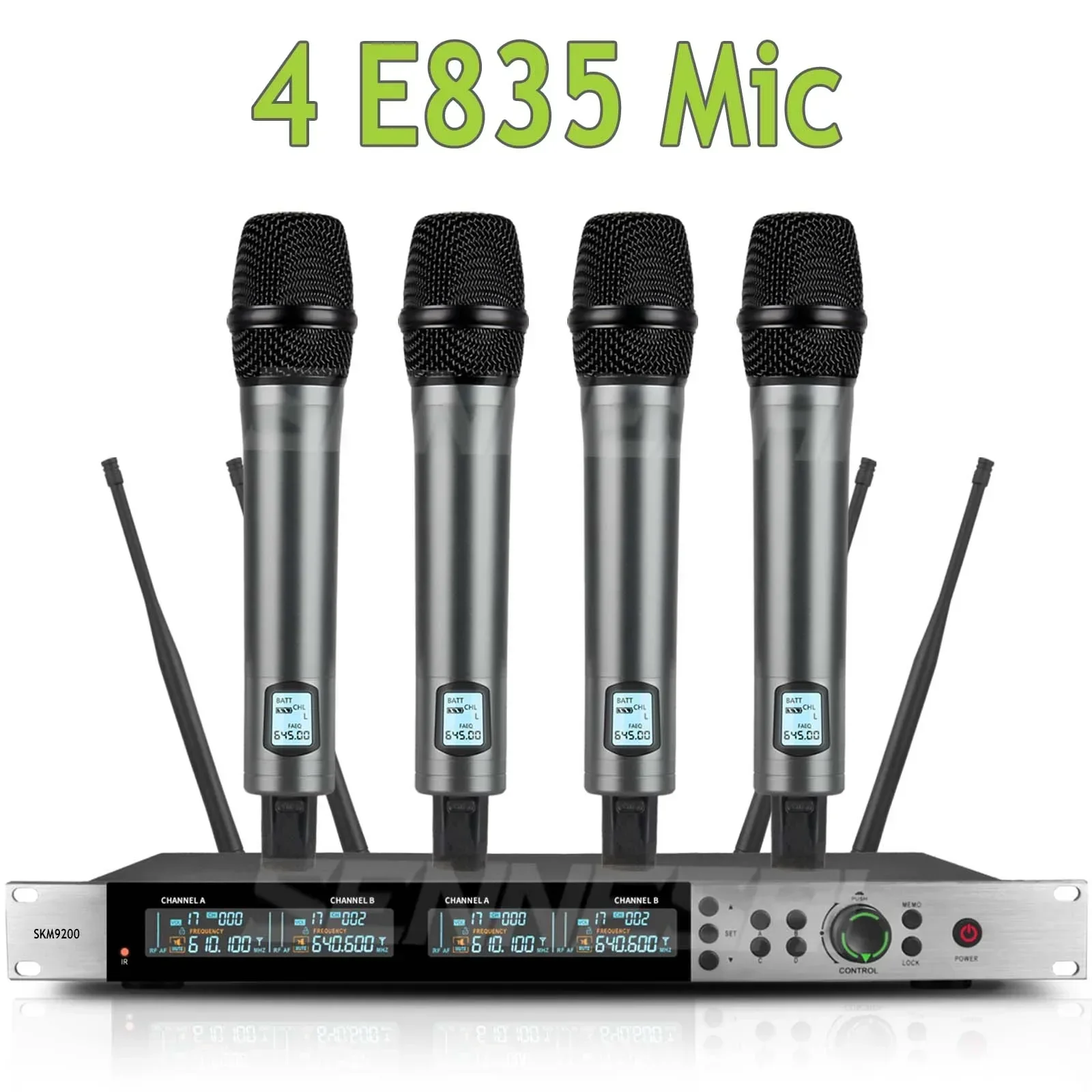 SKM9200/9000 Беспроводной микрофон (цельнометаллический) 4-канальный UHF