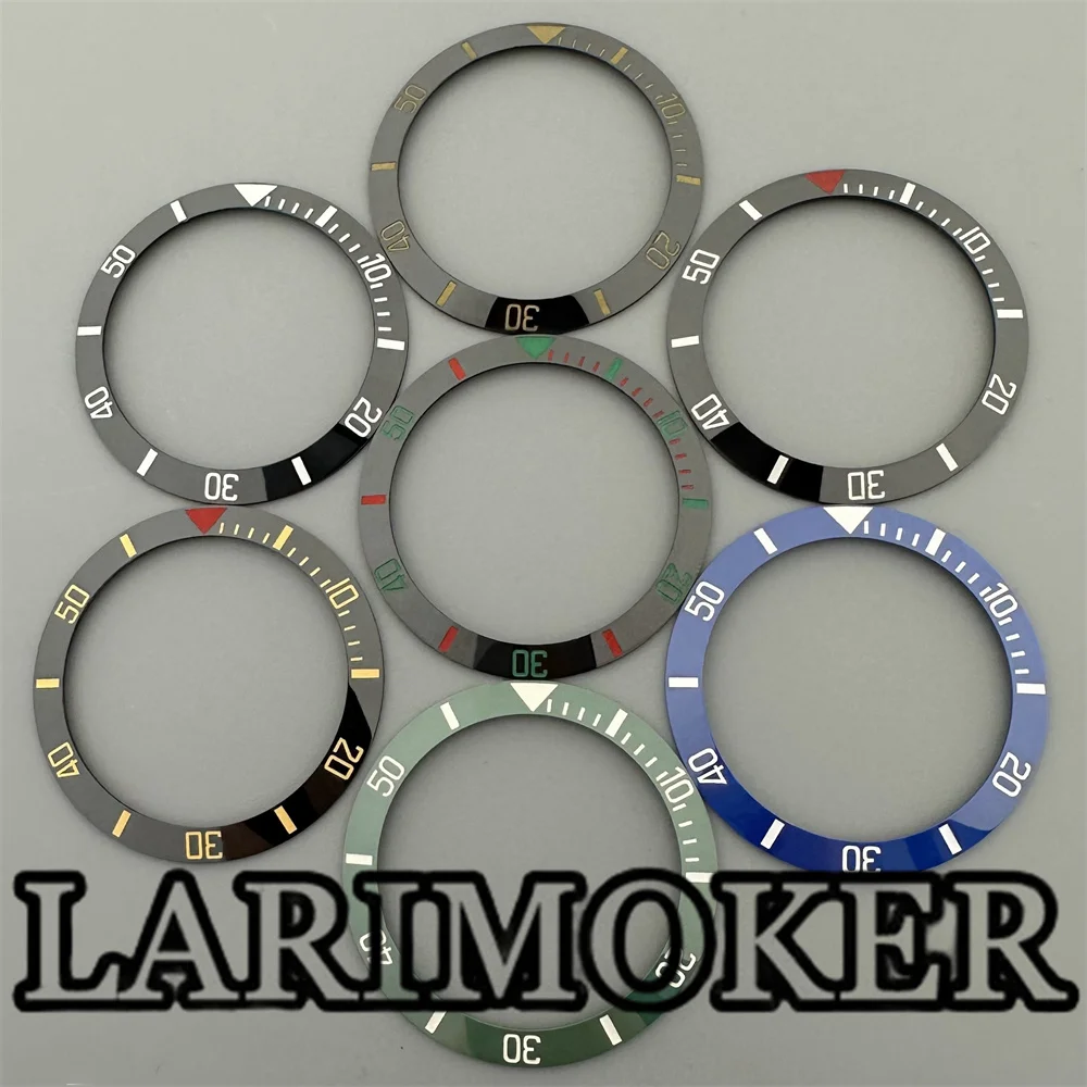 Аксессуары LARIMOKER для мужских часов детали диаметром 38 мм керамика синяя черная