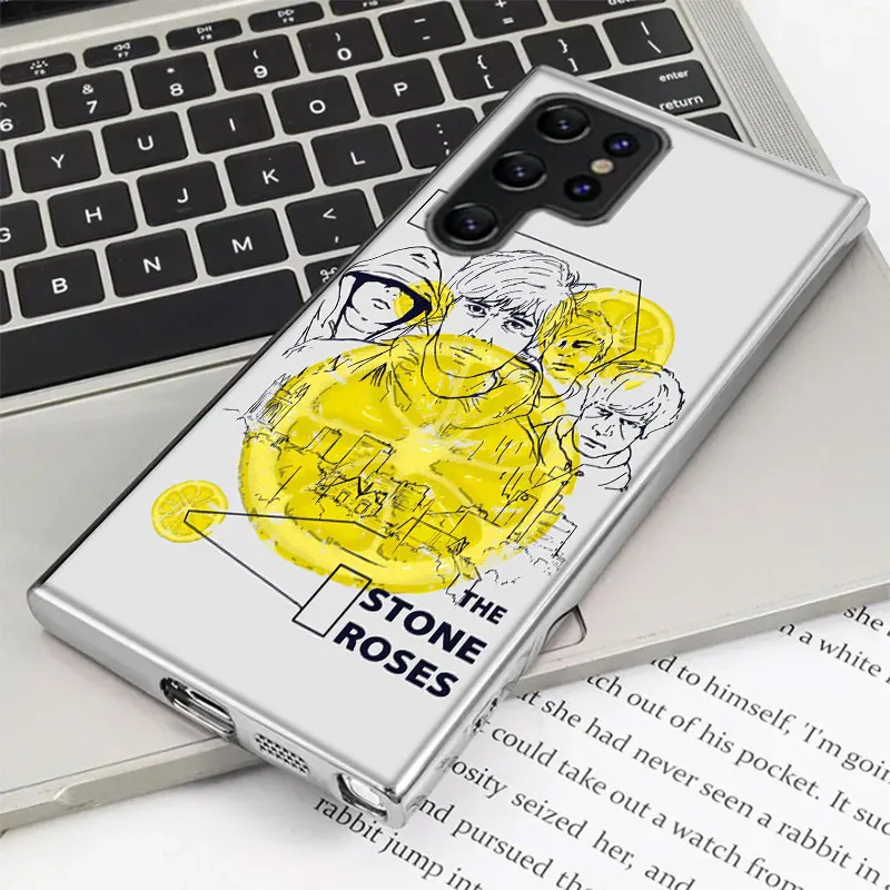 Прозрачный чехол для телефона Stone-R-Roses Samsung S25 Edge Galaxy S21 S20 Plus S24 S23 FE S22 Ultra Capa S10 Cover Shell