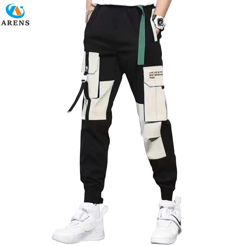 

Cargo Men Pants Trousers Hip Hop Joggers Teenager Boys Pants Pockets Casual Dance Techwear Harem Streetwear Trousers Sweatpants