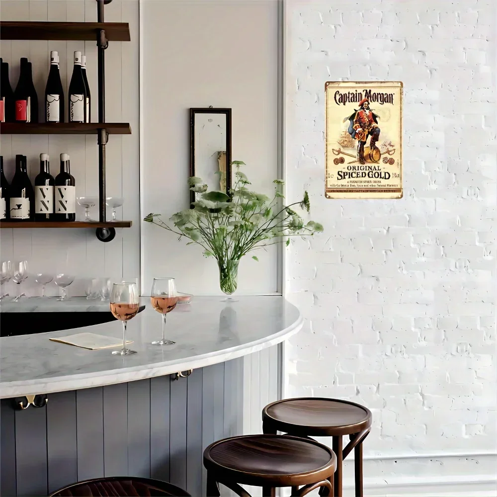 Металлический знак ром брендовая ретро жестяная этикетка капитан Морган