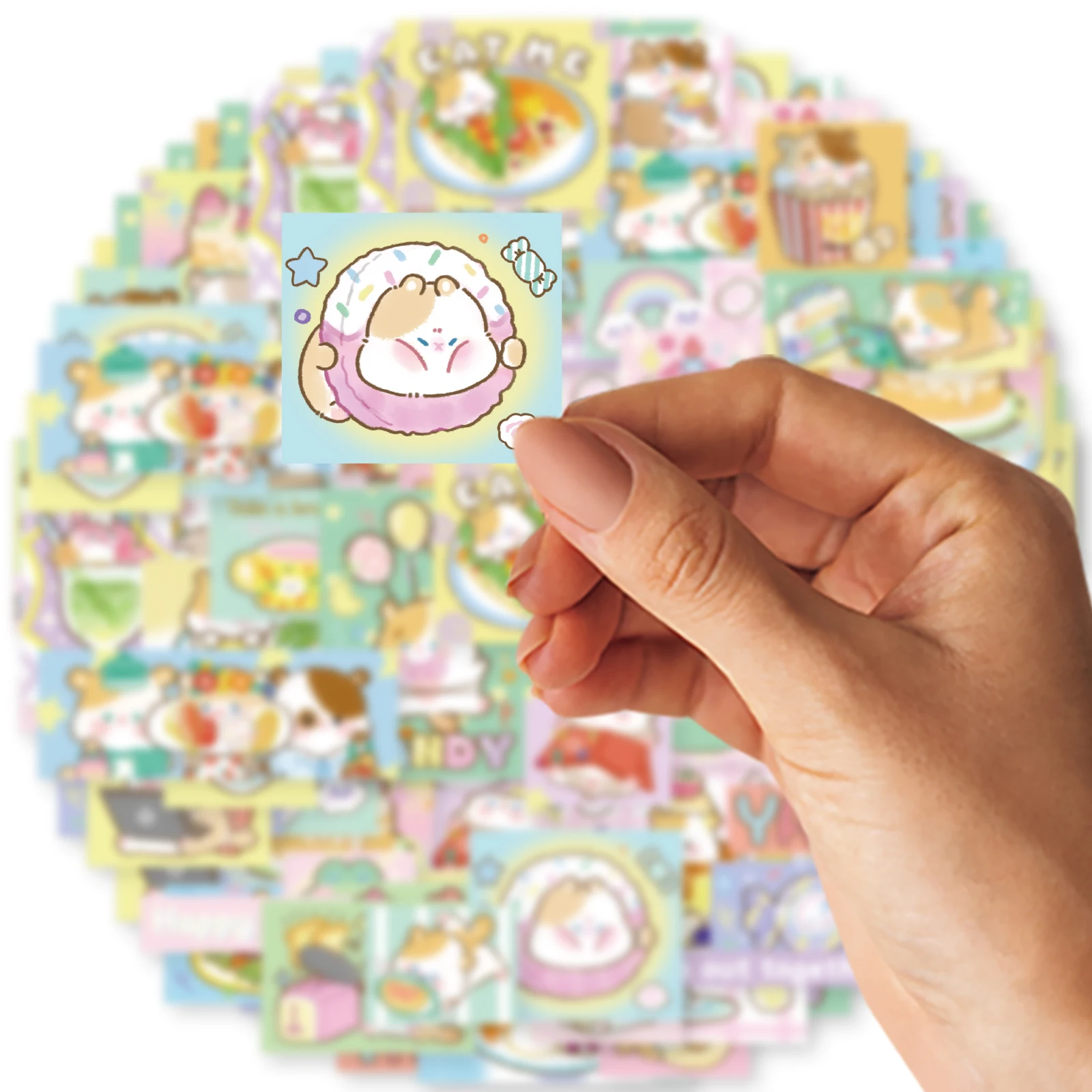 Милые маленькие мышечки мультяшные граффити наклейки 28 шт. синтетическая бумага