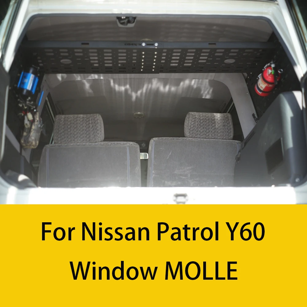 

Trunk Stowing Tidying For Nissan Patrol Y60 Window MOLLE Roof Racks Trunk Storage Organizer
