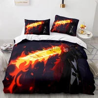 genshin impact bedding set single twin full queen king size game anime bed set aldult kid bedroom duvetcover sets 3d anime 033