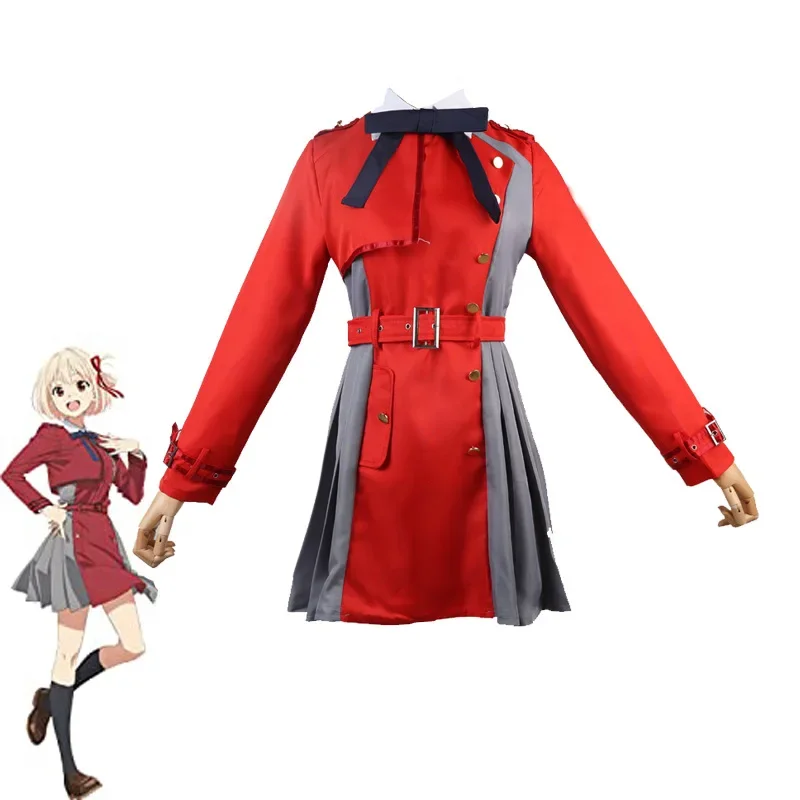 Женский костюм для косплея Takina Inoue из аниме Lycoris Recoil nishikier Chisato Униформа парик
