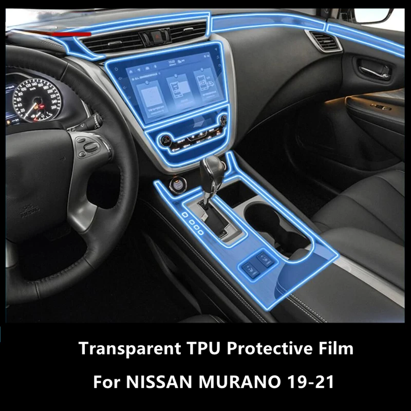 

For NISSAN MURANO 19-21 Car Interior Center Console Transparent TPU Protective Film Anti-scratch Repair Film Accessories Refit
