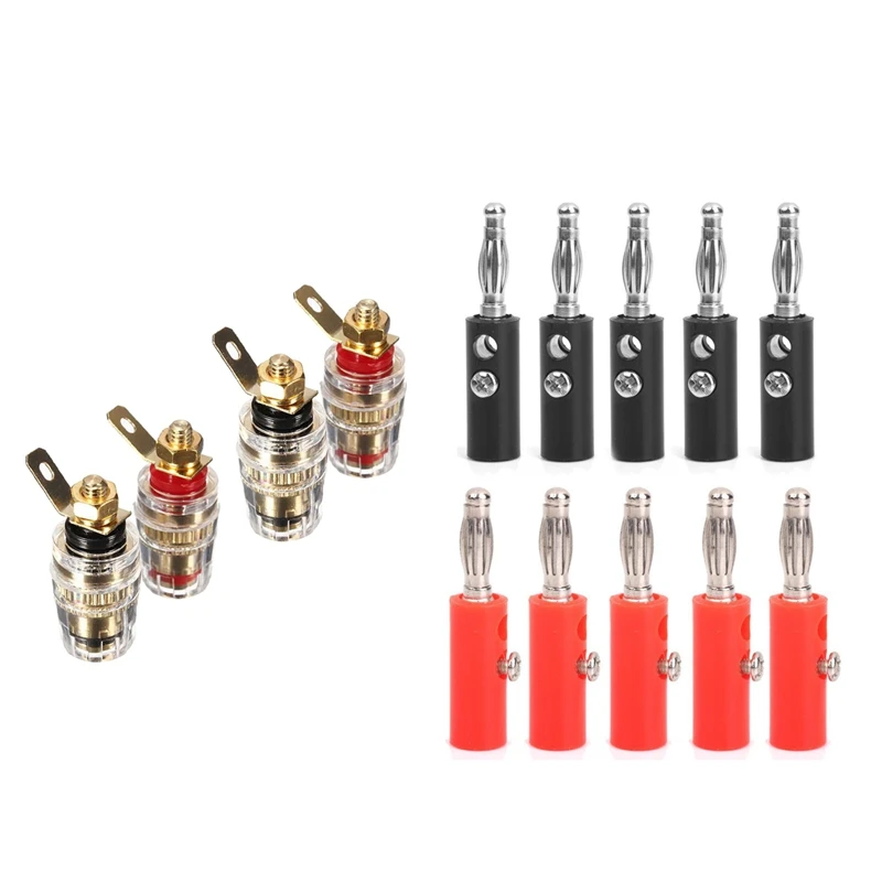

14 Pcs 4Mm Insulated Banana Plugs Connectors Jack