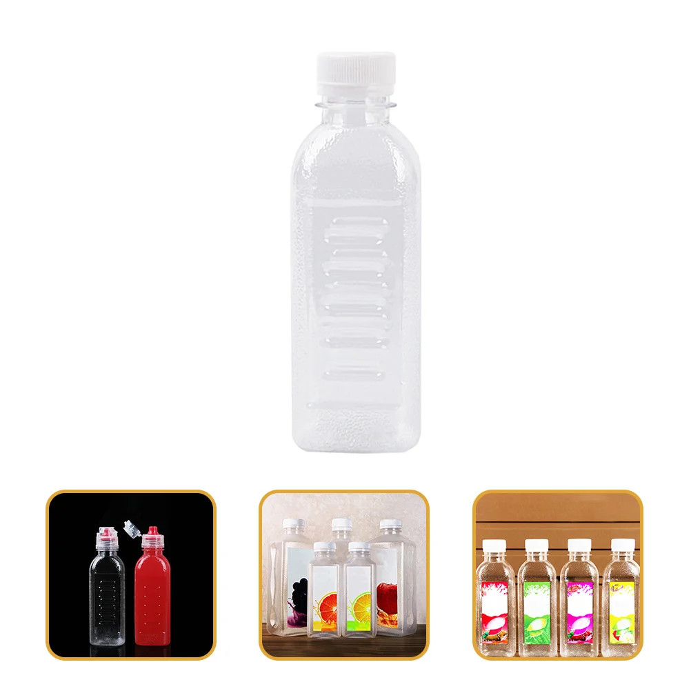 

34pcs Beverage Drinking Bottles Plastic Bottles with Caps Beverage Containers Bulk