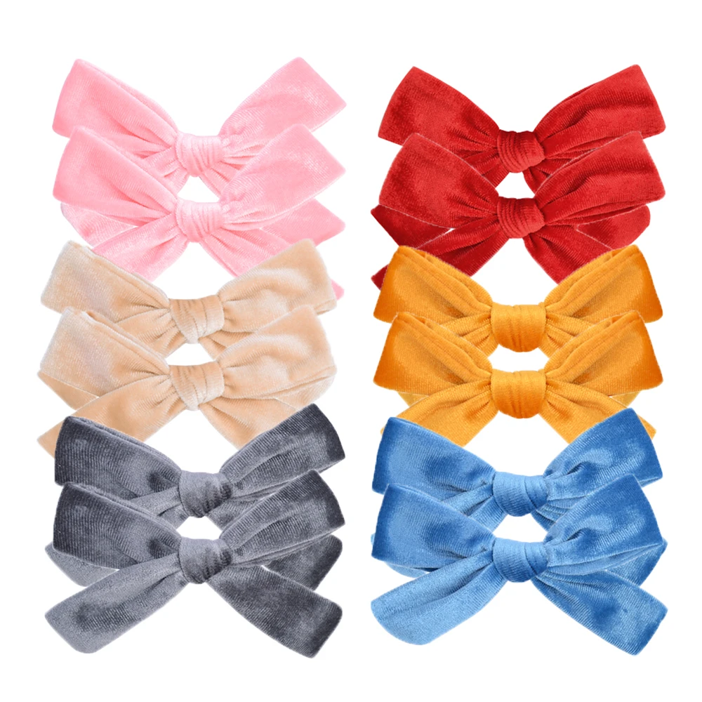 

2 шт./компл. 4,9 дюйма винтажные однотонные аксессуары для волос