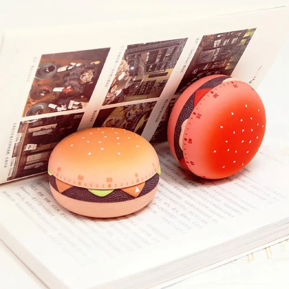 

Improve Efficiency ABS Hamburger Pattern Dial Wind Up Cooking Alarm Kitchen Accessories