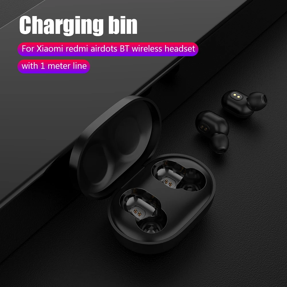 

Зарядный чехол для Xiaomi Redmi AirDots, 300 мАч, TWS беспроводные наушники, оригинальные наушники с USB-кабелем, наушники, аксессуары