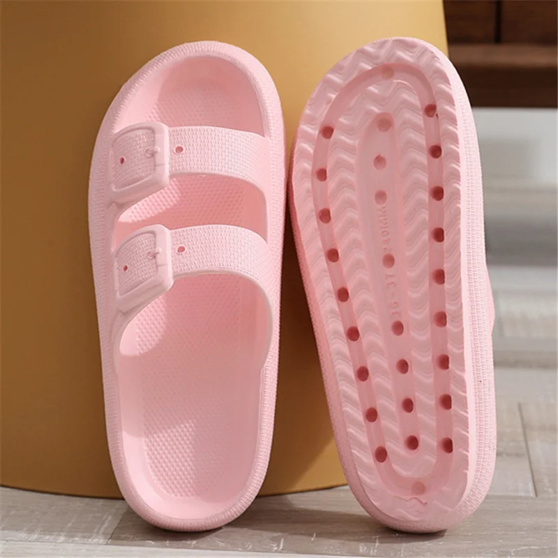 

2023 Fashion Summer Slippers Women Indoor Soft Sole Slides Women's Sandals Buckle Platform Flip Flops Shoes Woman 45