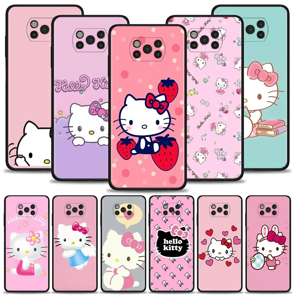 

Cover For Xiaomi Poco X3 NFC M3 M4 Pro Case for Mi 12 Pro 12X 11 10T Note 10 A2 Lite 9 SE 9T Hello Kitty Strawberry Book