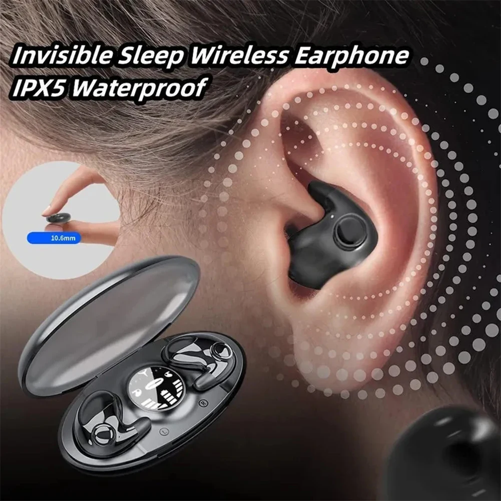 Невидимые беспроводные наушники для сна Bluetooth 5 3 скрытые IPX5 водонепроницаемые с