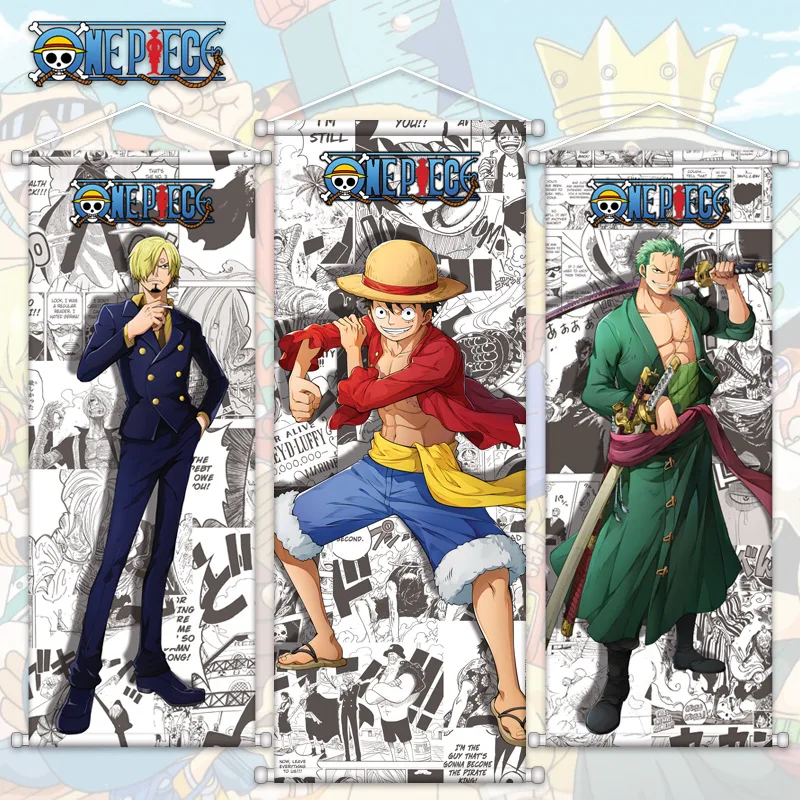 Фото Настенный плакат-свиток «One Piece» для гостиной и спальни, фоновое украшение, подарок на день рождения, лимитированная серия, индивидуальный дизайн №2