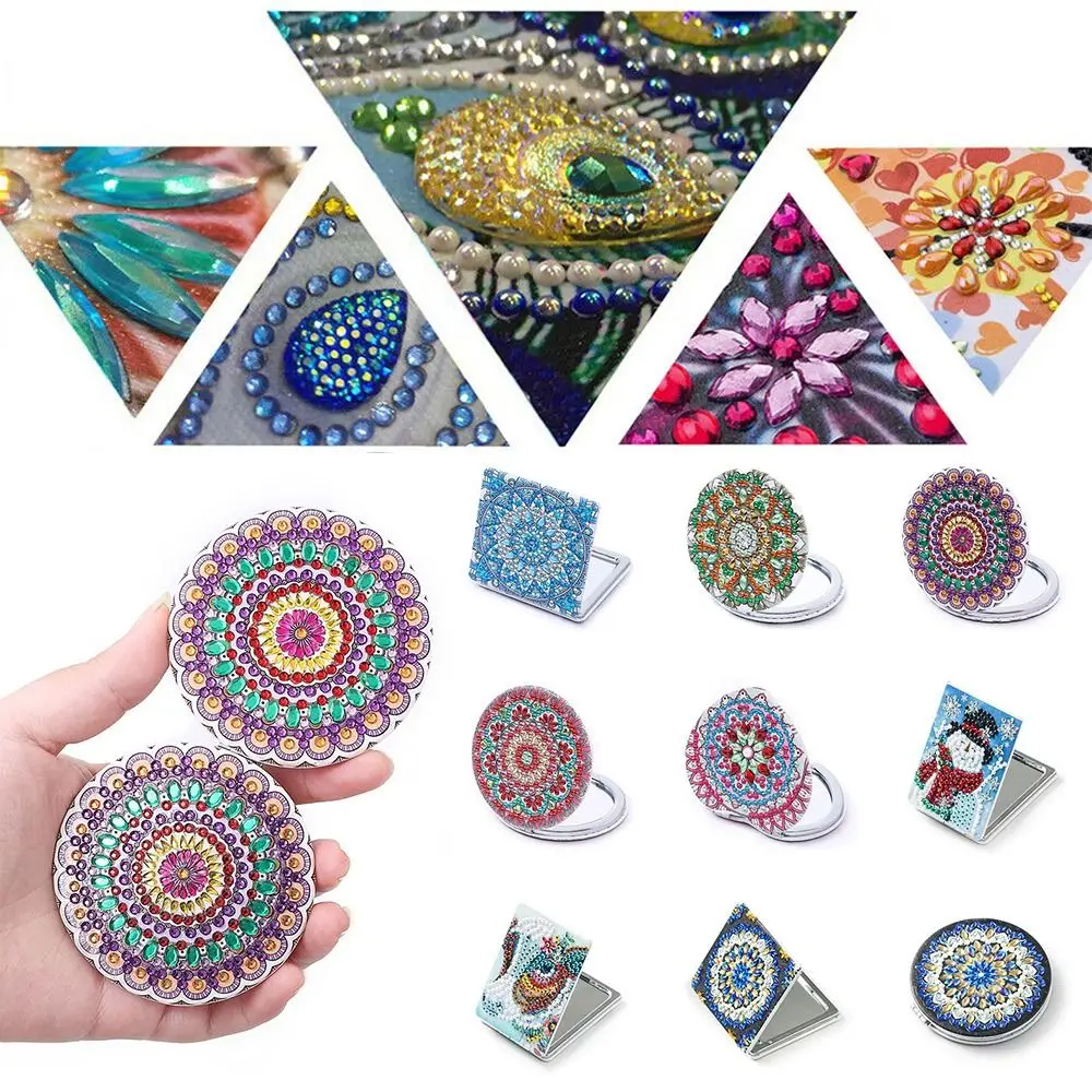 

Cattle Shaped Foldable Special Shaped Ultra-thin DIY Material Kit Diamond Painting Crystal Diamond Mirror Makeup Mirror