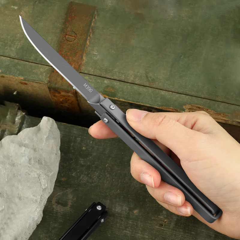 

M390 Steel Folding Knife Multifunctional Outdoor Utility Survival Tactical Knife High Hardness Sharp Creative Fruit Cutter Knife