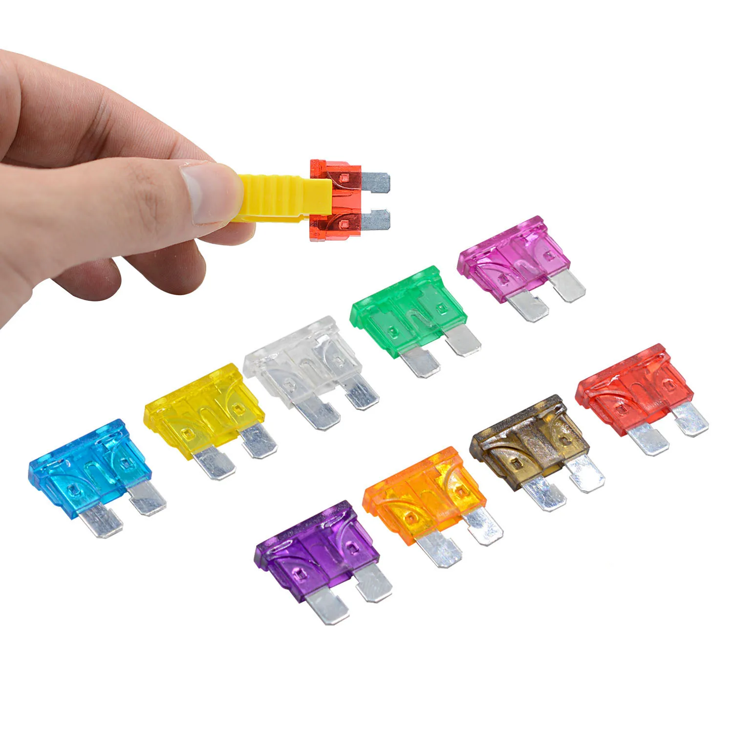 

5pcs Car Fuse Car Fuse Assortment Auto Truck Automotive Fuse 2.5/3/5/7.5/10/15/20/25/30/35A Medium Size Blade Type