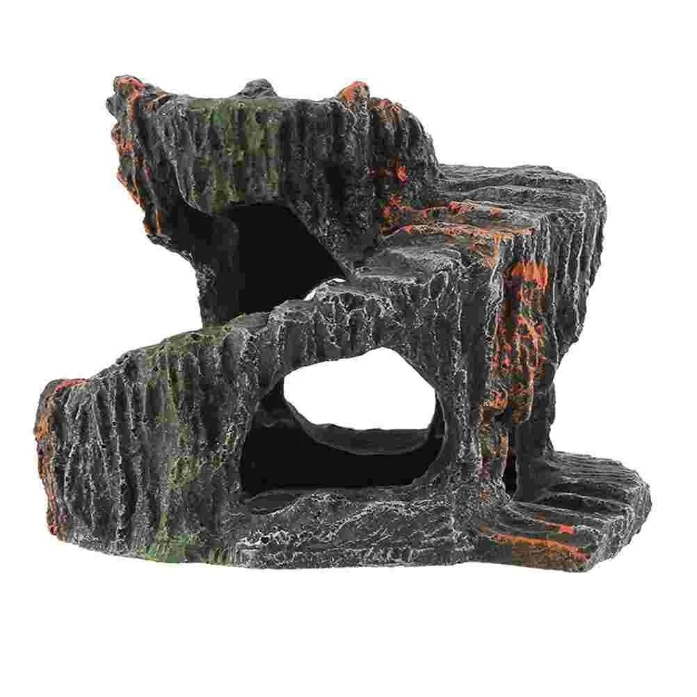 

Aquarium Tank Platform Reptile Cave Turtle Hiding Basking Terrace Tortoise Decoration Landscaping Climbing Resting Ornament