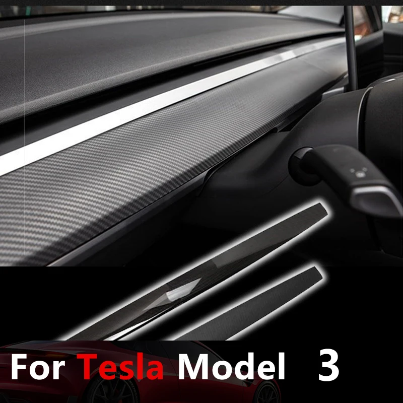

Декоративная полоса из углеродного волокна для приборной панели автомобиля Tesla Model 3, 2022