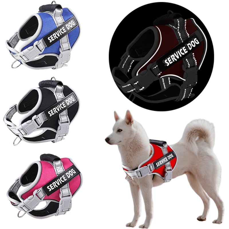 

Светоотражающая шлейка для питомцев, регулируемый нагрудный ремень среднего и большого размера для собак, французского бульдога, Лабрадор...