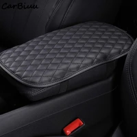 car leather armrest mat box cover auto central arm rest covers protection pad motor car interior decoration cushion accessories