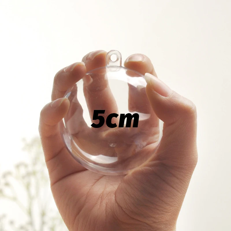 Прозрачные пластиковые рождественские шары 20 шт.