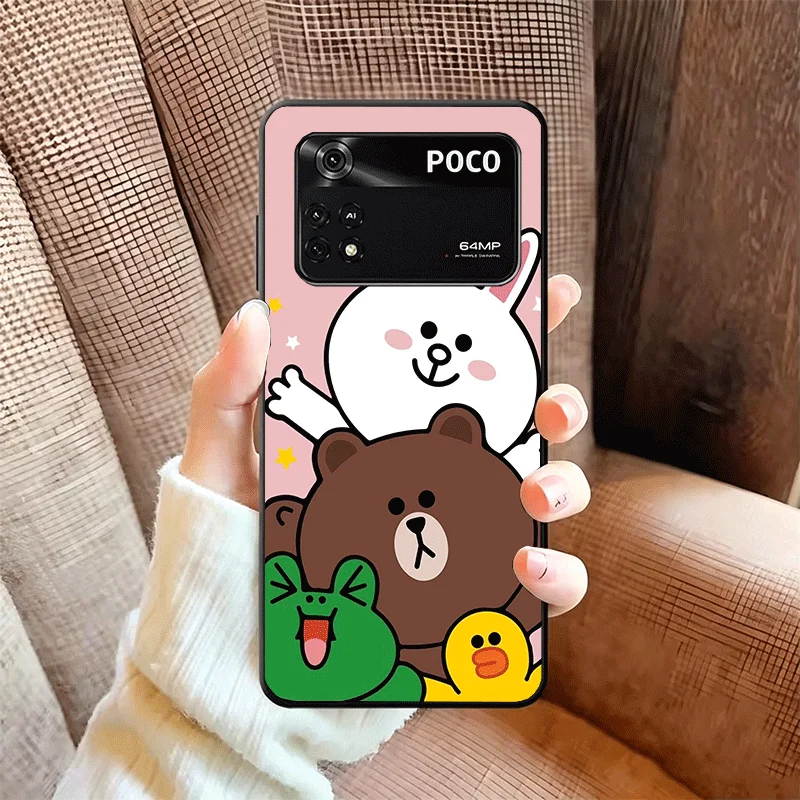 Мягкий чехол для телефона с мультяшным медведем B-Browns C-Conys для Xiaomi Poco X7 X8 Pro Max X5 X6 X3 X4 Gt F8 F7 Ultra F6 F5 M8 M7 M6 M5S M4 Bla (art.: 3920dcaeddaa6) - 3920dcaeddaa6