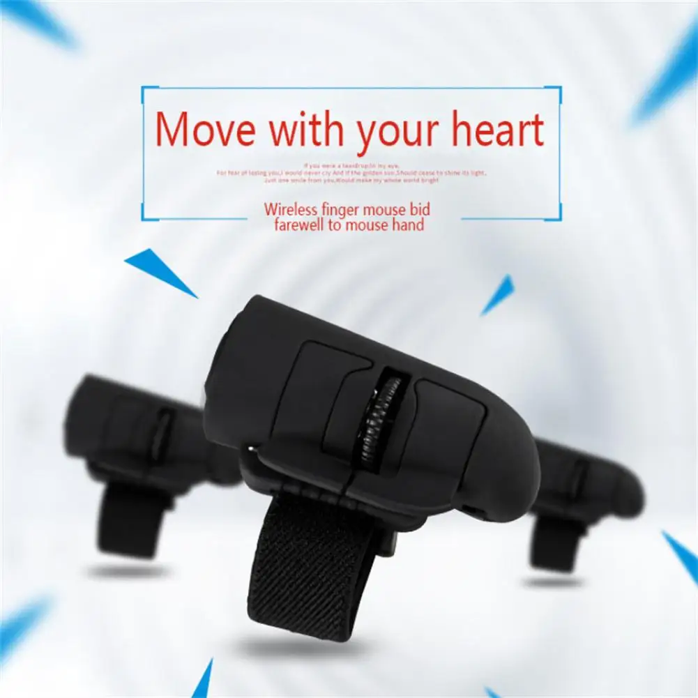 

Mini Bluetooth-compatible Wireless Finger Ring Mouse Ergonomic Handheld Optical Travel Mice (2.4g Version)