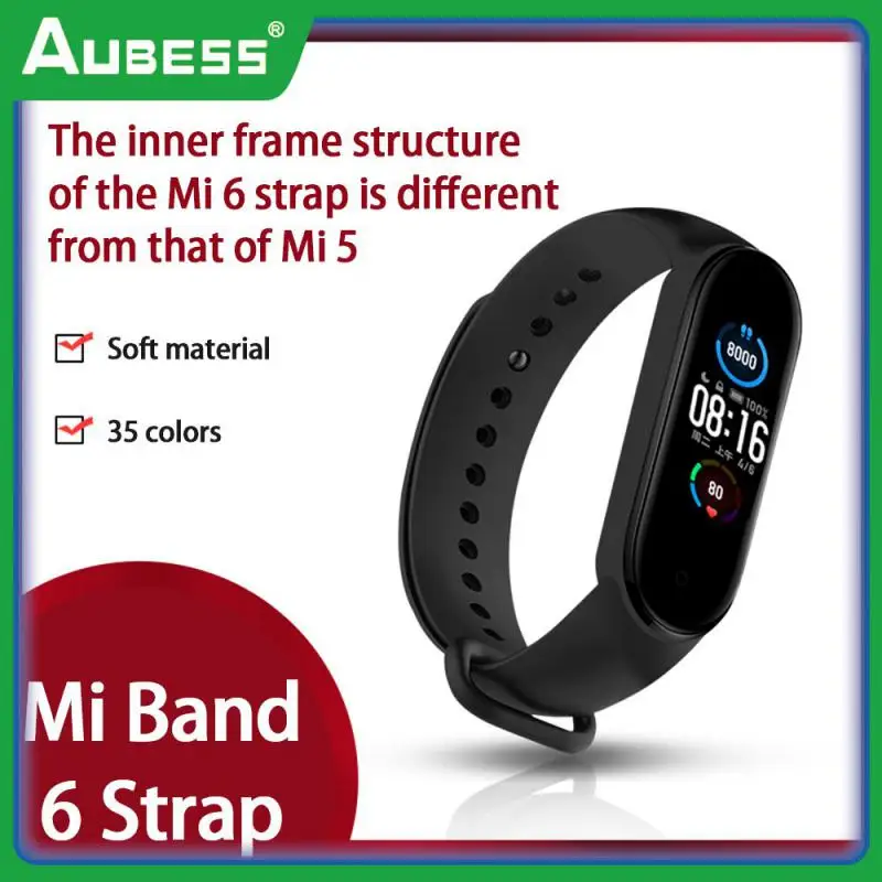 

Multi-color Watchband Comfortable Portable Watch Strap Flexible Breathable For Mi Band 6 Tpu Wristband For Xiaomi Mi Band 6