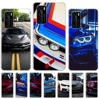 fundas blue red sport car case for huawei p50 p40 p30 p20 p10 lite printing pattern cover for huawei mate 20 10 pro anti fall