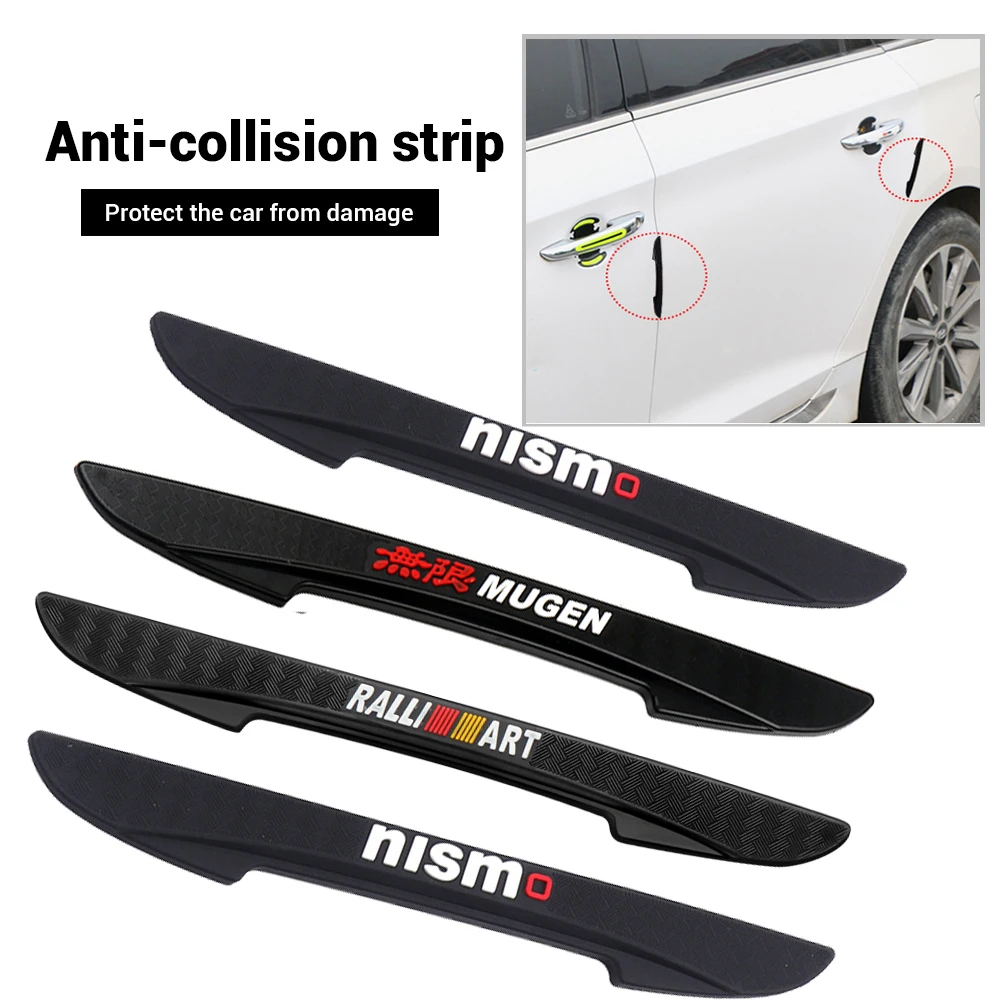 

4pcs Rubber Car Door Edge Protector Stickers Anti Collision Strips For Ford Fiesta Focus 2 mk3 Mondeo mk4 Mustang Ranger Kuga