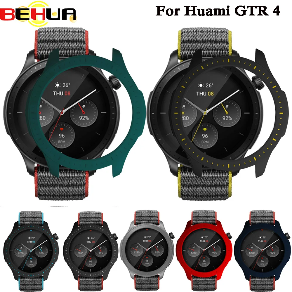 

Защитный чехол BEHUA для Huami Amazfit GTR 4 GTR4 PC Защитная рамка Чехлы для часов защитная оболочка аксессуары ремешок