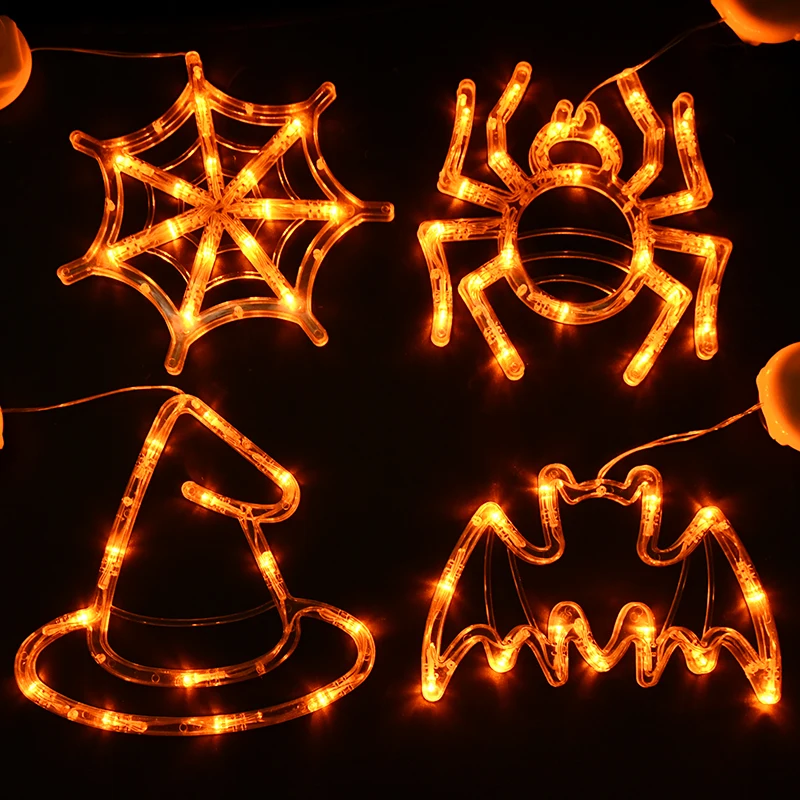 Украшение на Хэллоуин светодиодная лампа присоске Подвесная в виде тыквы паука