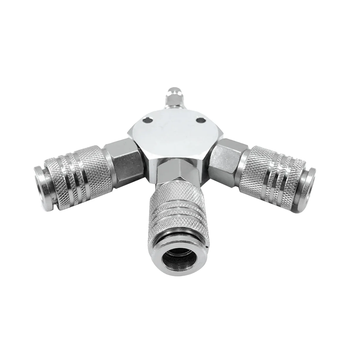 

3-WAY MANIFOLD Quick Coupler 1/4 Inch NPT Connector Air Hose Coupling Pneumatic Tools European American Universal Style