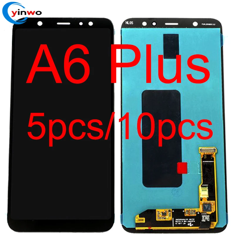 

5/10 шт. оригинальный AMOLED TFT для Samsung Galaxy A6 Plus LCD A605 A605F дисплей Сенсорная панель дигитайзер в сборе
