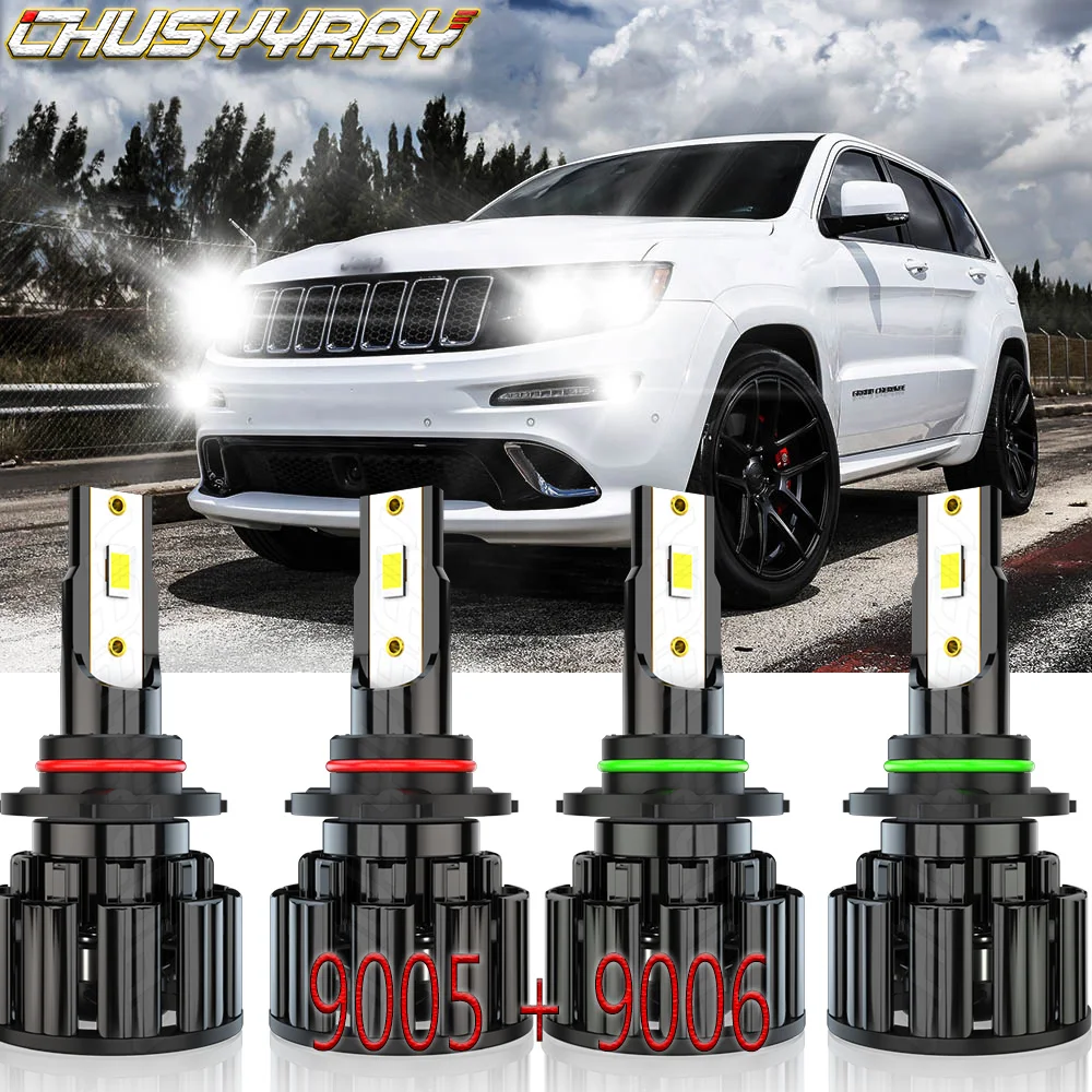 CHUSYYRAY Совместимость с Jeep Grand Cherokee 1999-2004 4x9005 9006 комбинированные лампы