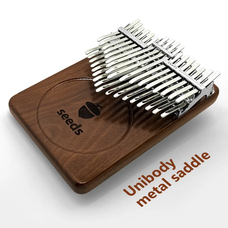 seeds Kalimba 34 keys 17/24key kalimba Thumb piano black walnut B/C Tone double-layer professional kalimba finger piano beginner